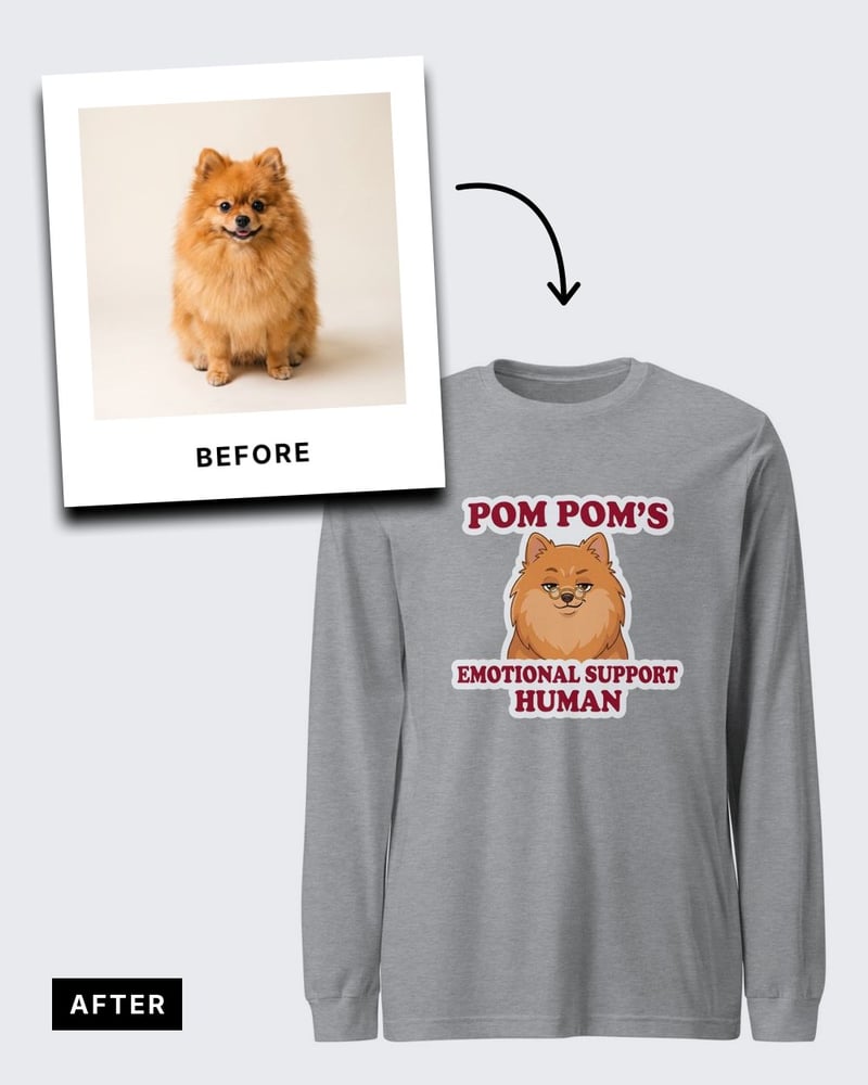 Emotional Support Human Long Sleeve Tee